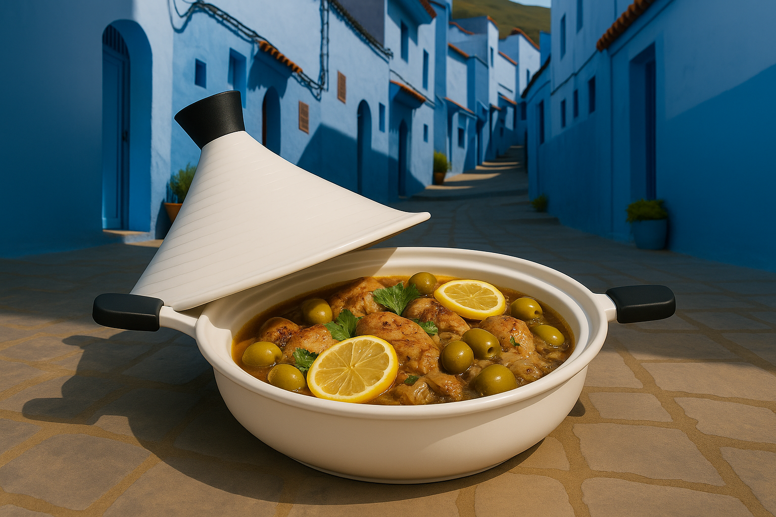 Tagine Bianco in Alluminio Antiaderente – Ø 30 cm | Compatibile con Induzione