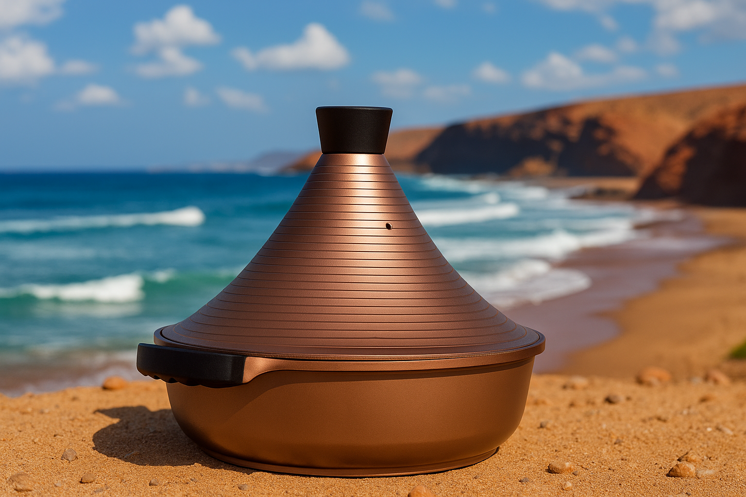 Tagine Rose Gold in Alluminio Antiaderente – Ø 30 cm | Compatibile con Induzione